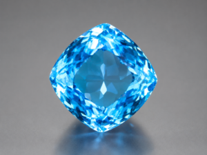 big Swiss blue topaz cushion cut