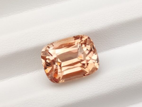 Cushion cut - natural imperial topaz gemstone - precious stones for jewelry abd collection.