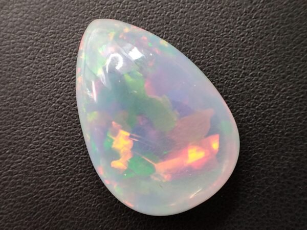 Natural Opal pear cabochon light orange and transparent , precious gemstone for jewelry and collection - impressive 18.50 Carats