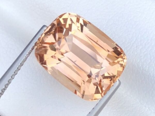 Cushion cut - natural imperial topaz gemstone - precious stones for jewelry abd collection.