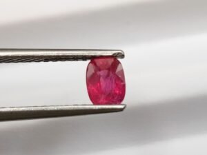 cushion cut pinkinsh red natural ruby unheated untreated and certified