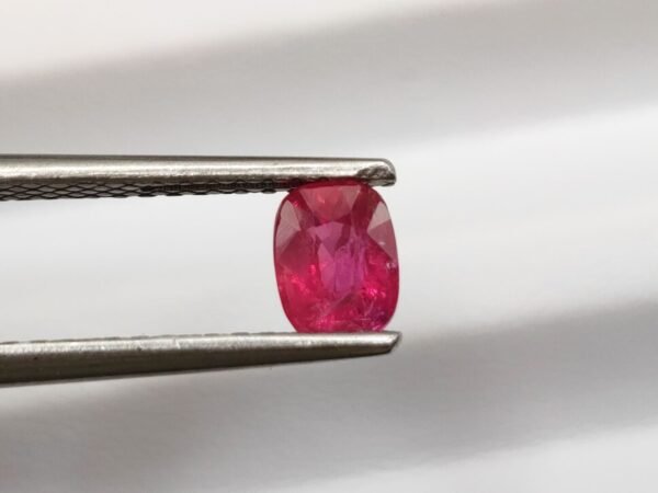 cushion cut pinkinsh red natural ruby unheated untreated and certified