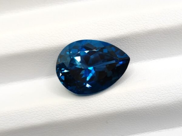London Blue Topaz 10.58 Carats - The Fine Gems - pear cut - royal blue gemztone