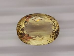 oval cut lemon quartz from brazil