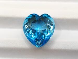 heart cut swiss blue topaz - The Fine Gems