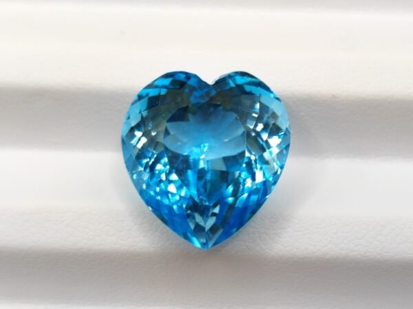 heart cut swiss blue topaz - The Fine Gems