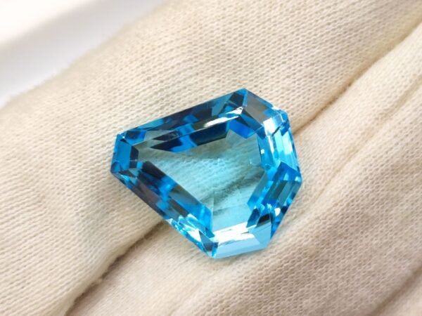 Fancy cut swiss blue topaz - The Fine Gems