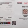 Imperial Topaz 12.53 Carats Certificat Topaze impériale 12.53 Carats taille octogonale aux reflets champagne et pêche