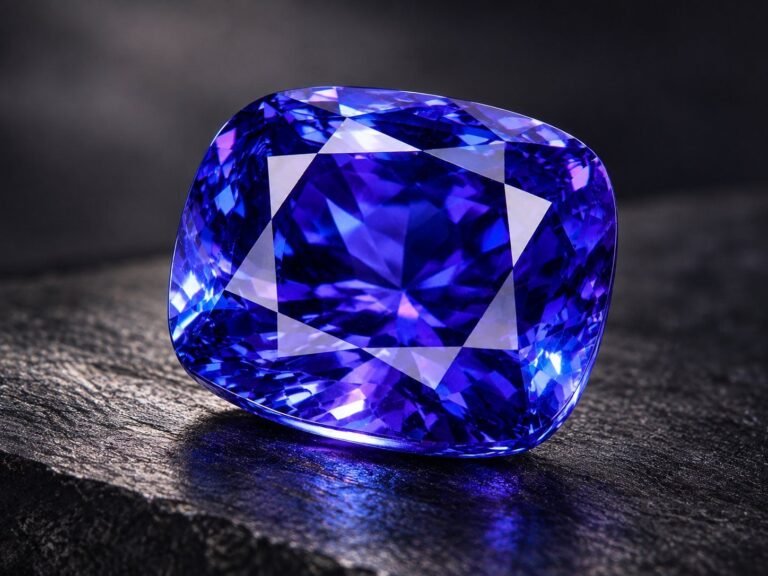 Natural Tanzanite cushion cut - The Fine Gems